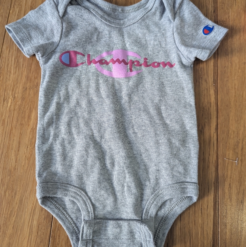 Champion Heather Gray baby Bodysuit